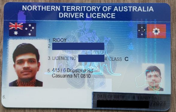 NT drivers license